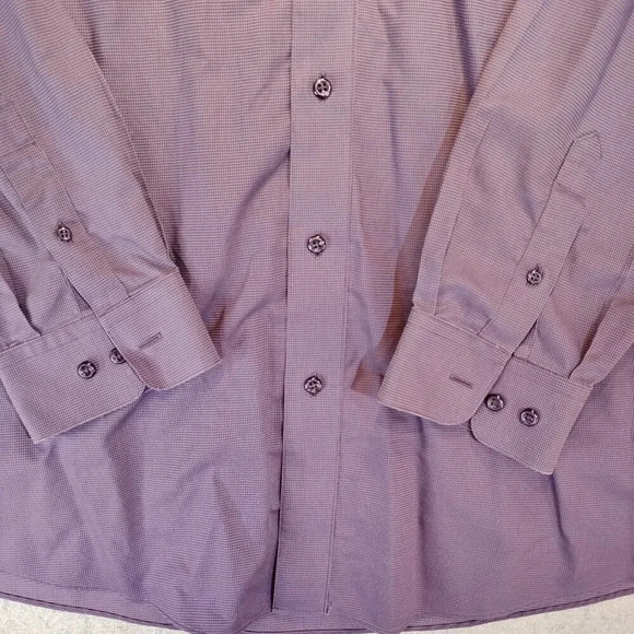 Denver Hayes Purple Never Iron Classic Fit Long Sleeve Button Down Shirt  2XL - Picture 6 of 10